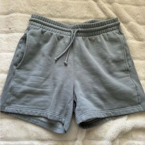 Aritzia TNA sweatshorts. 
Cozy Fleece Boyfriend Mini Sweatshort